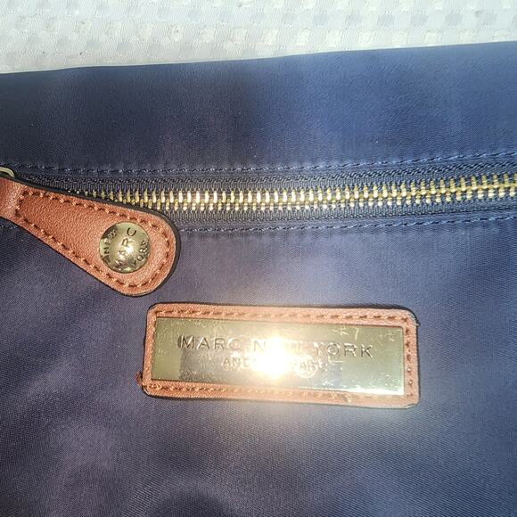 MARC NEW YORK EUC DARK BLUE FOLDOVER NYLON CROSSBODY BAG - Picture 2 of 7